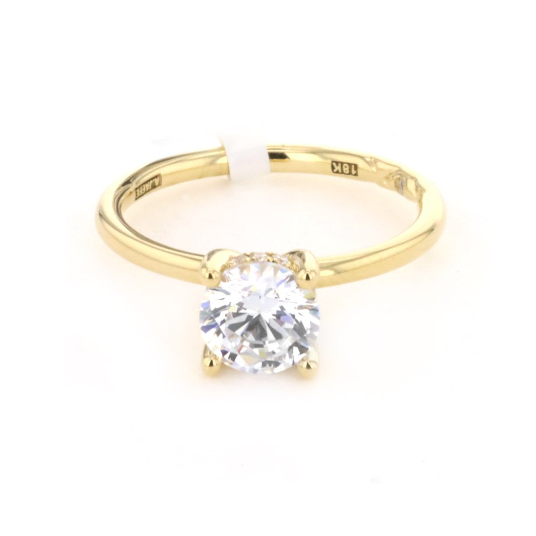 0.07 Carat Diamond Hidden Halo Engagement Ring for Women - Elegant Wedding Proposal Ring for Her, Perfect Anniversary Gift & Promise Ring for Girlfriend