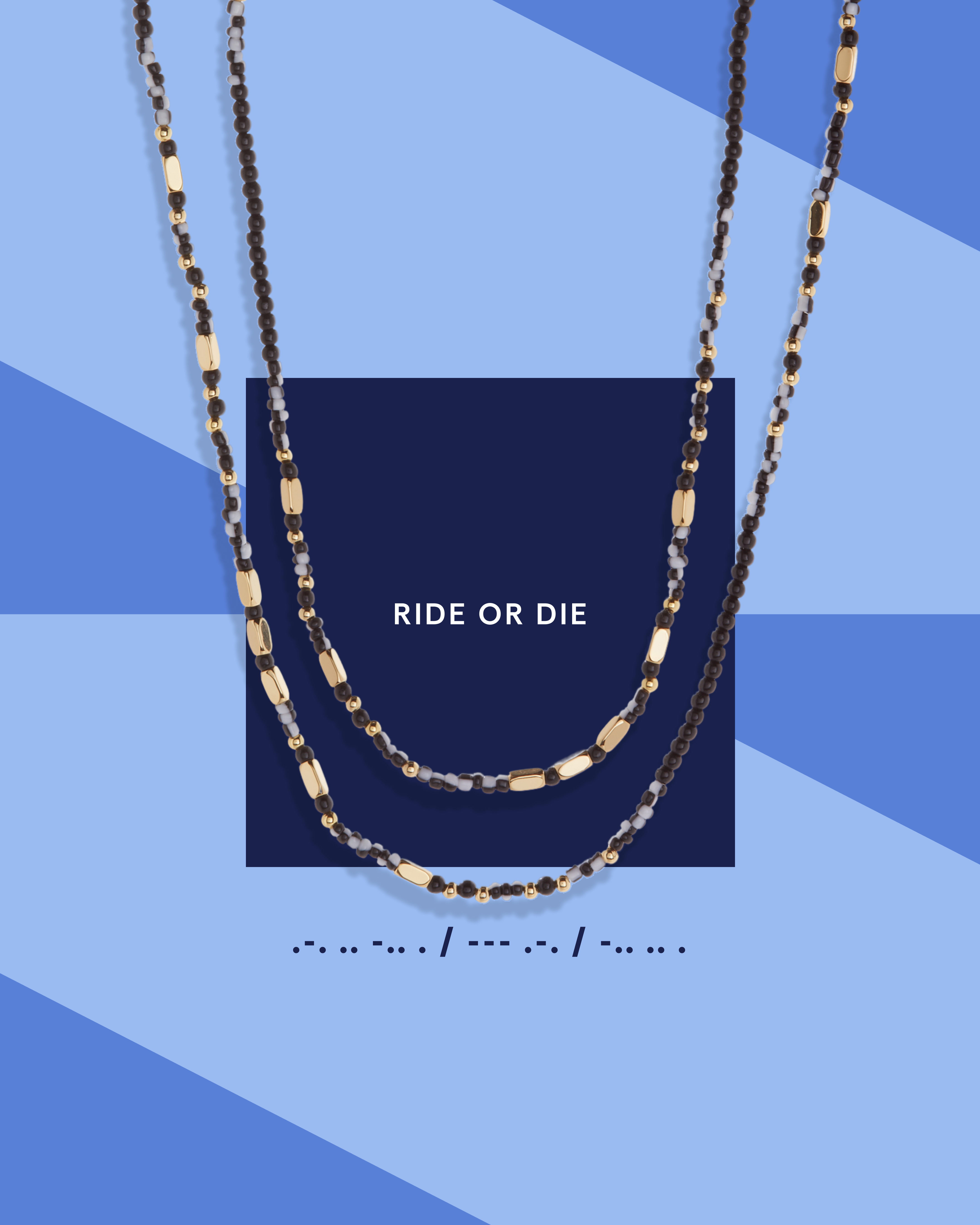 Ride Or Die Morse Code Bracelet & Necklace - Convertible Jewelry for Women - Perfect for Gifts, Friendship & Everyday Wear