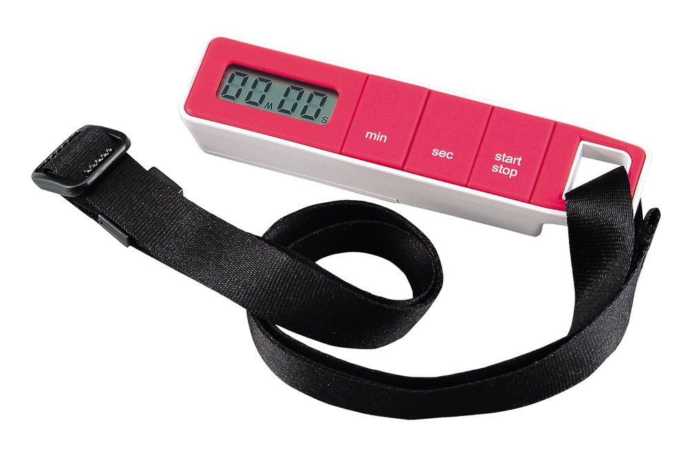 Pearl Metal Vibration Timer Red C-3240 - Kitchen Cooking Timer with Loud Alarm, Magnetic Back for Oven & Refrigerator - Perfect for Baking, Fitness, Workouts & Classroom Activities