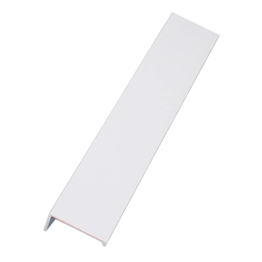 Aluminum Hidden Finger Pull Handles for Kitchen & Bedroom - Matt Silver 200mm with Screws - Easy DIY Installation