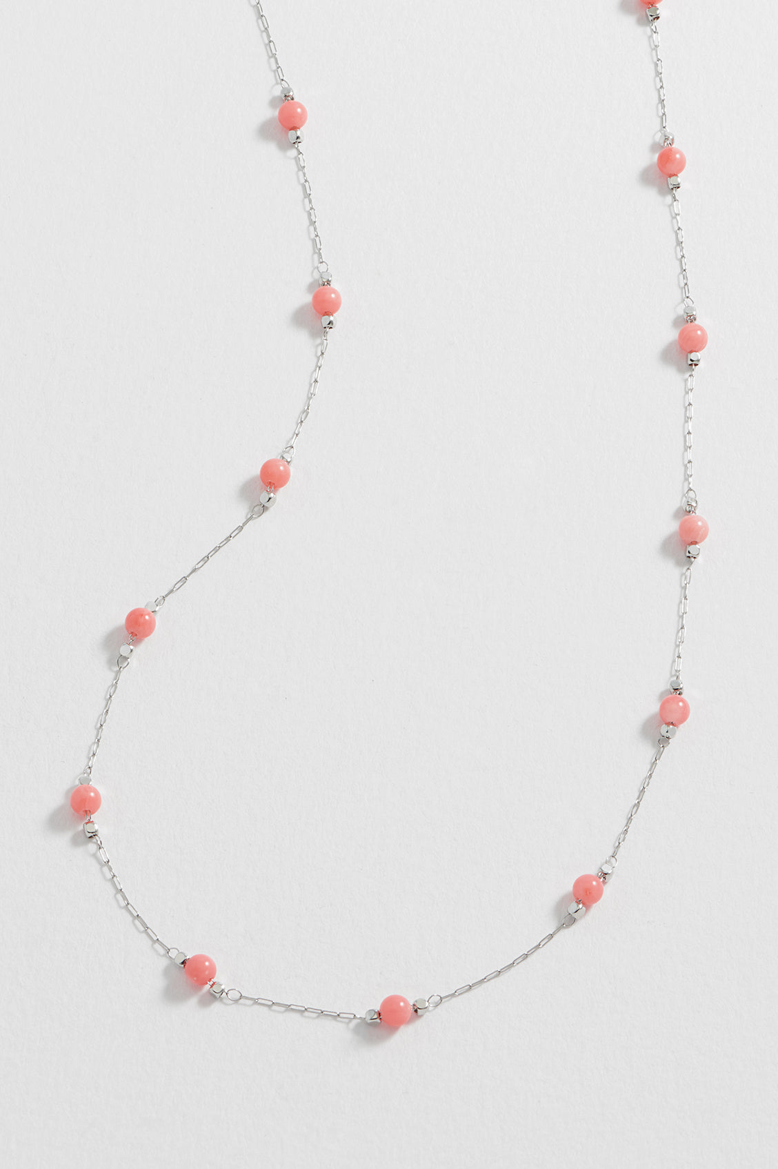 Healing Coral Agate Gemstone Beaded Necklace for Women - Natural Stone Jewelry for Stress Relief & Positive Energy - Perfect for Meditation, Yoga & Spiritual Healing