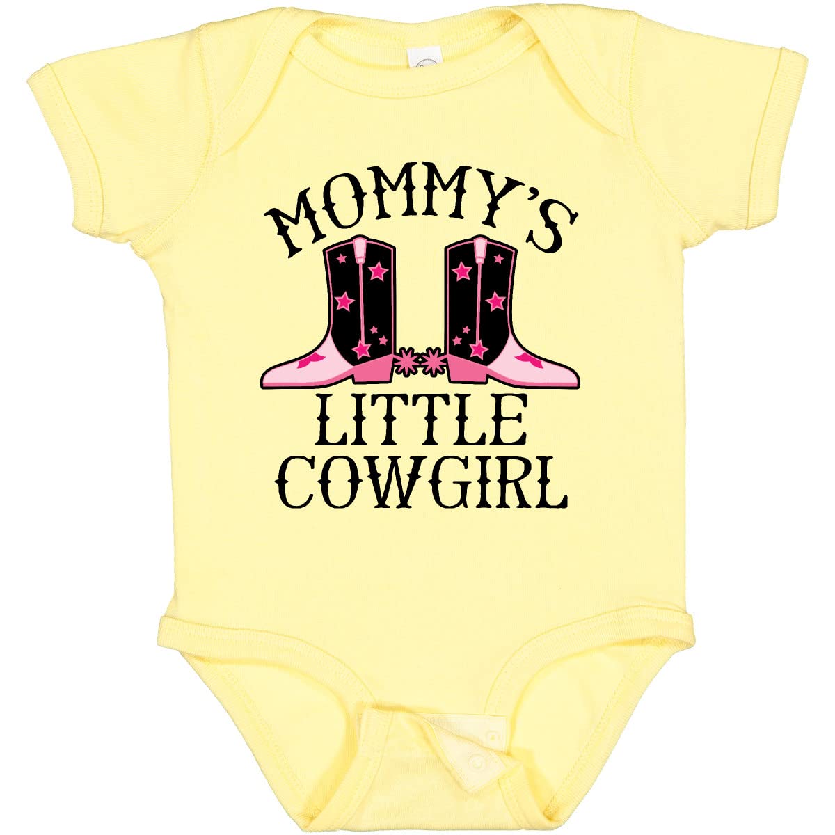 Inktastic Mommy Little Cowgirl Baby Clothes - Adorable Infant Bodysuit for Girls | Perfect for Western Theme Parties, Cowgirl Costumes & Cute Photoshoots