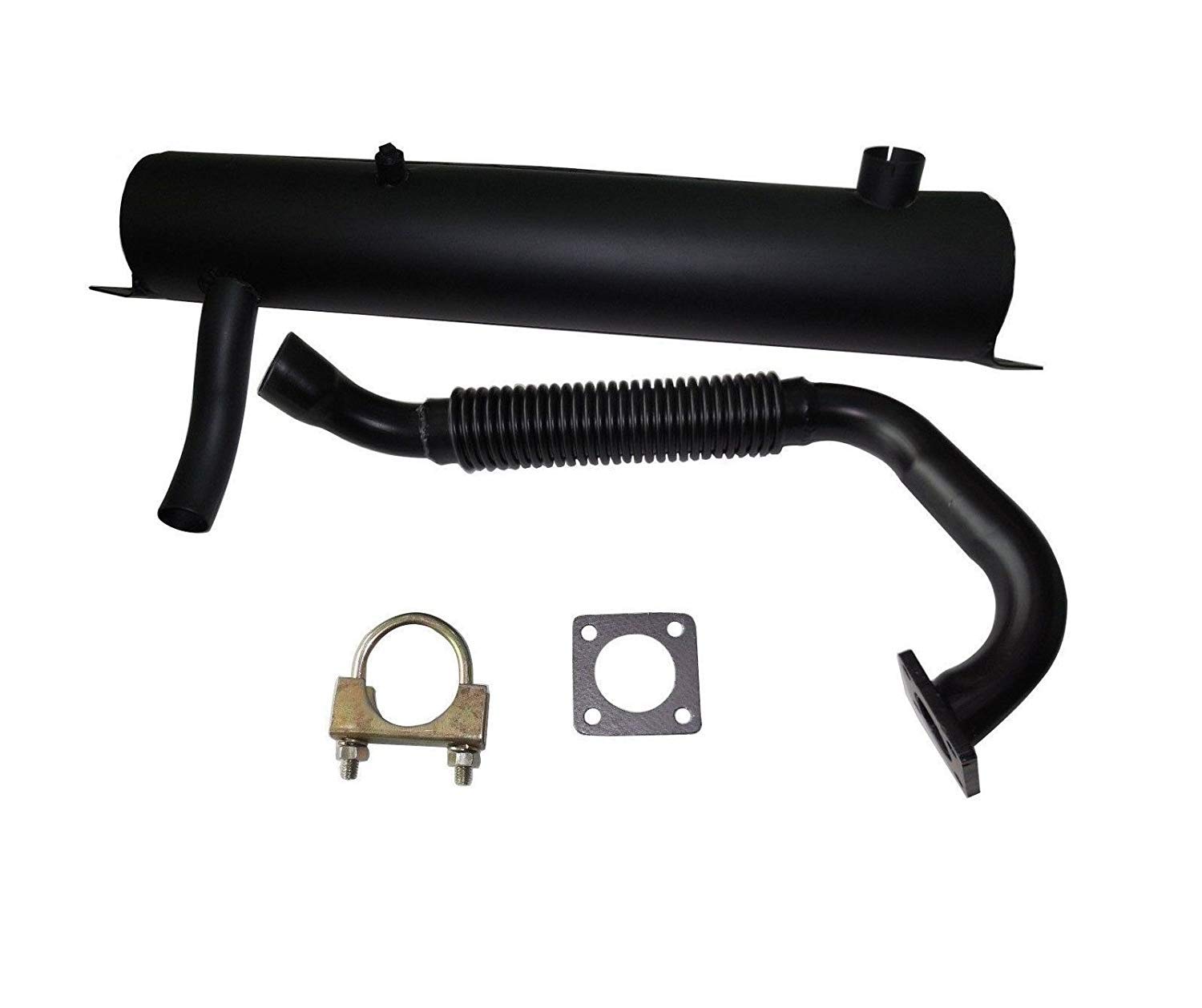 Kumar Bros USA Replacement Muffler, Exhaust Pipe & Clamp Kit - Compatible with Bobcat 751 753 763 773 7753 Skid Steer Loaders - Perfect for Construction, Landscaping & Farm Equipment Maintenance
