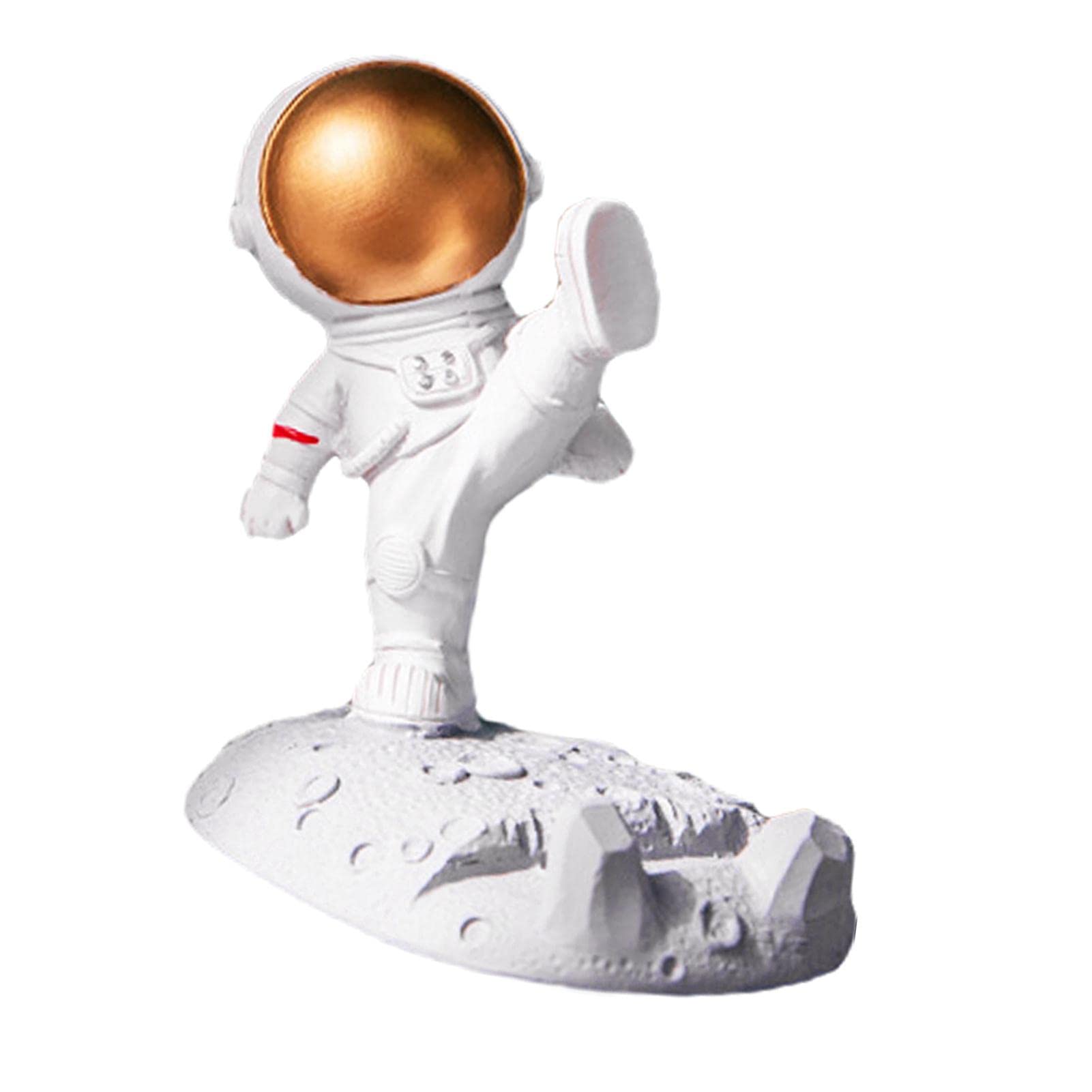 3D Cartoon Astronaut Phone Stand - Cute Spaceman Resin Mobile Holder for iPhone & Tablet - Multi-Angle Adjustable Desk Organizer for Home Office | Perfect Gift for Sci-Fi Fans & Tech Lovers