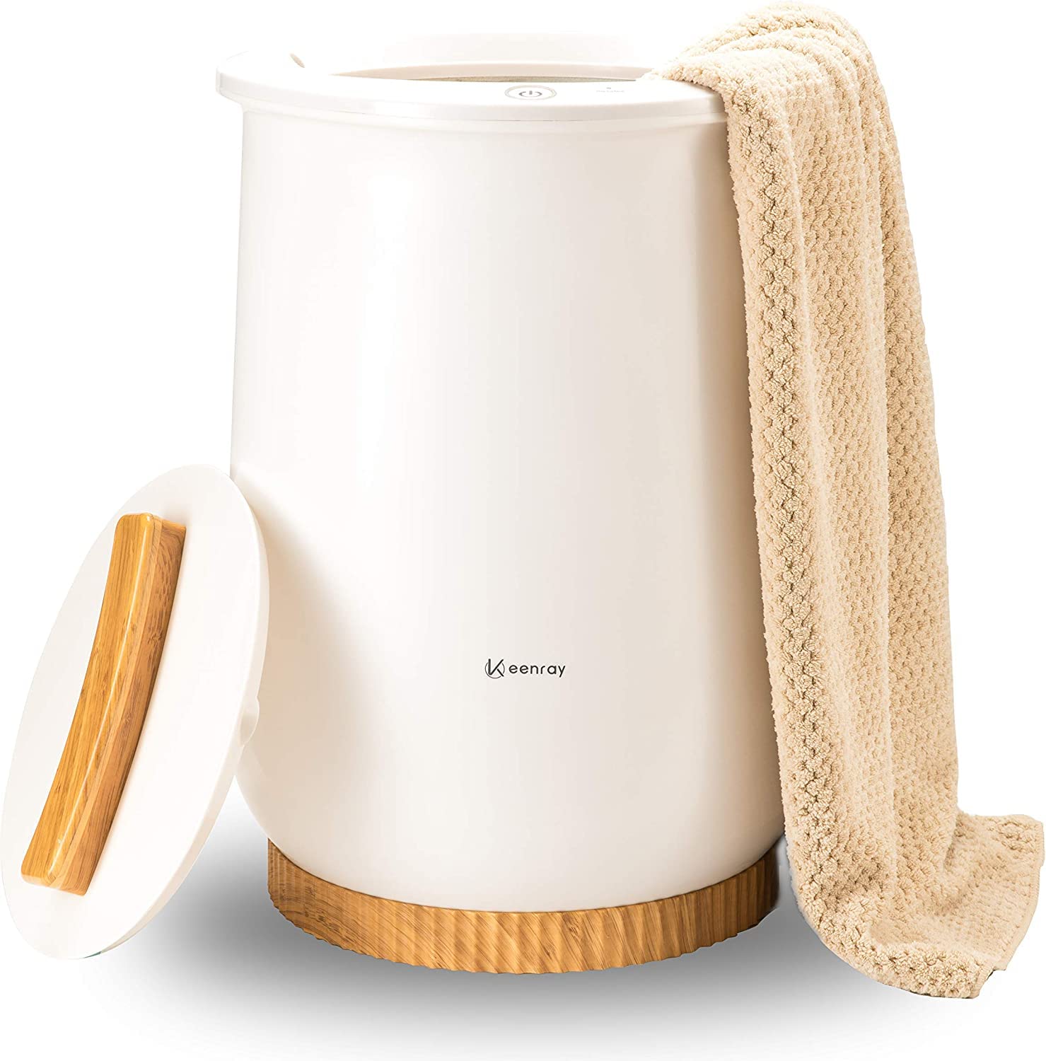 Premium Keenray Bucket Style Towel Warmer - Luxury Large Bathroom Towel Warmer with Auto Shut Off, Holds 2 Oversized 40