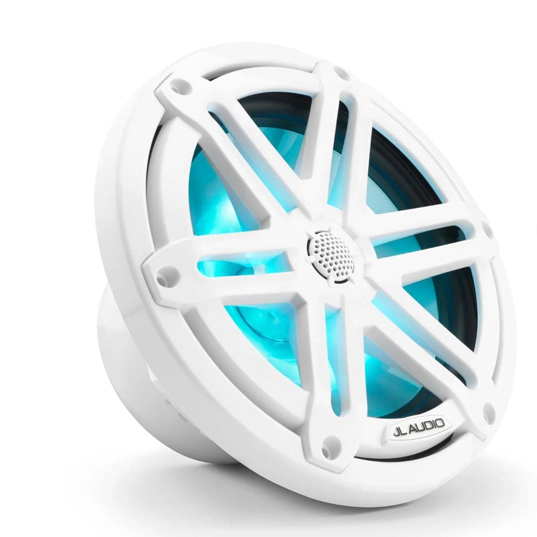 JL Audio M3 770X S Gw i - 7.7 Inch 2-Way Marine Speakers with LED Lighting in Sport Gloss White for Boats, Yachts & Watercraft - Premium Waterproof Audio for Outdoor Marine Adventures