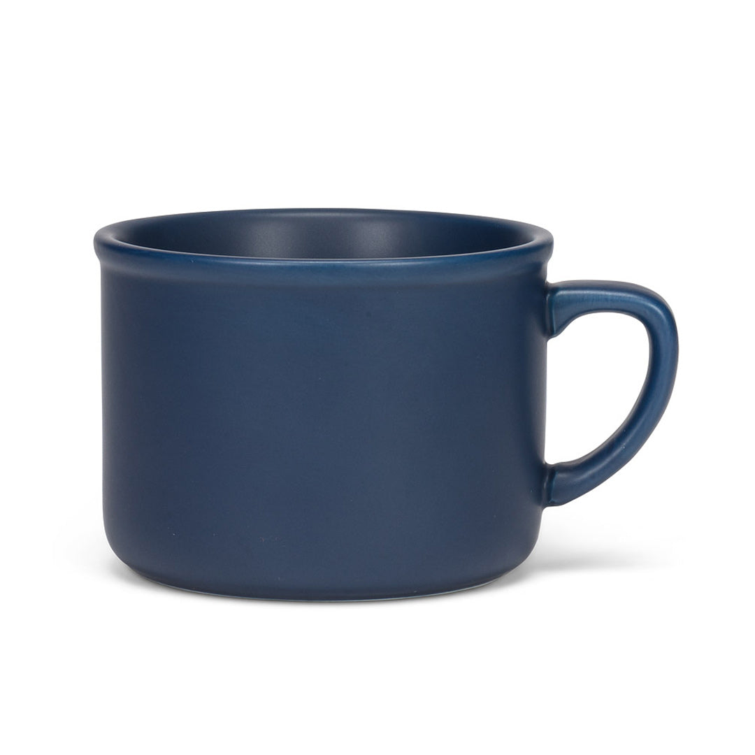 Premium Abbott Cappuccino Mug - Matte Blue Ceramic Coffee Cup, 8oz (240ml) - Perfect for Home, Office & Cafe Use
