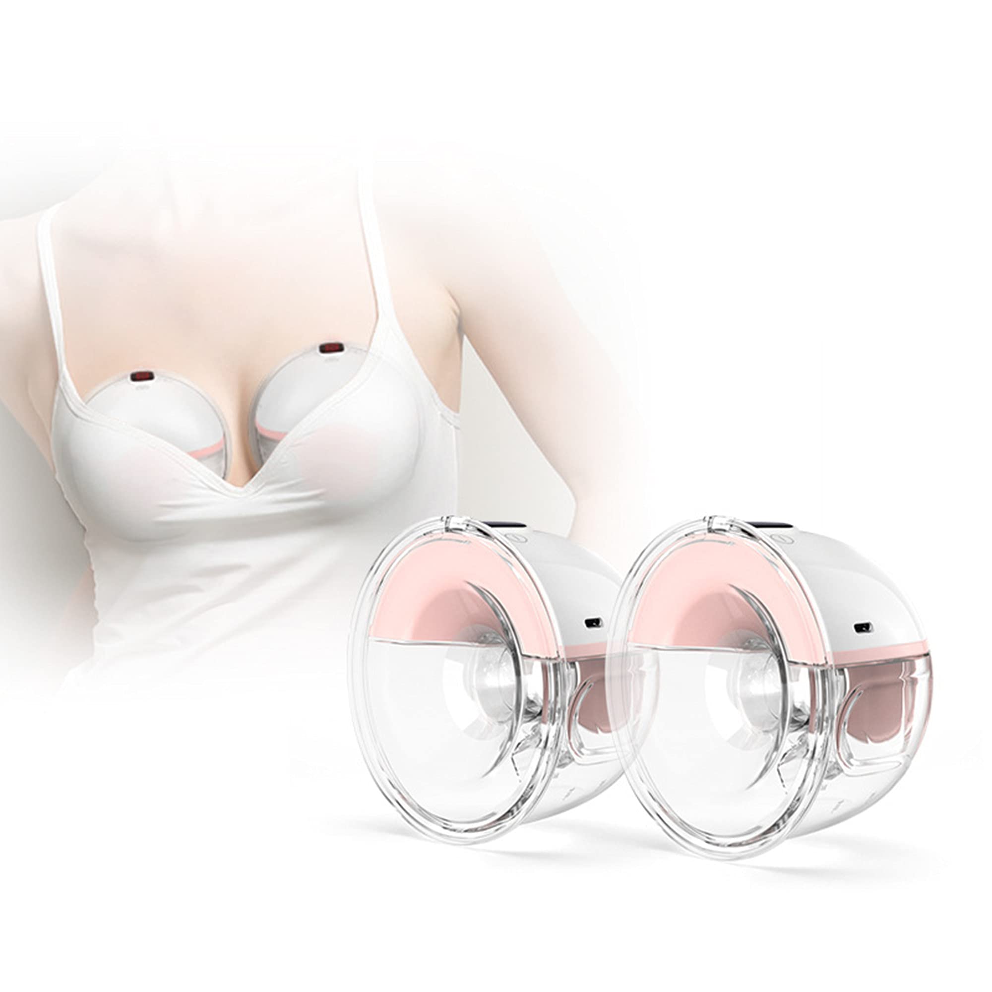 Hands-Free Electric Breast Pump for Double Wearable In-Bra Use - Comfortable & Discreet Milk Extractor for Nursing Moms - Perfect for Work, Travel, and Active Lifestyles