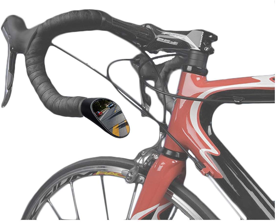 Sprintech Road Drop Bar Rearview Bike Mirror - Safety Bicycle Mirror for Cyclists - Pair Dropbar Handlebar Mirrors for Commuting, Touring & Road Biking