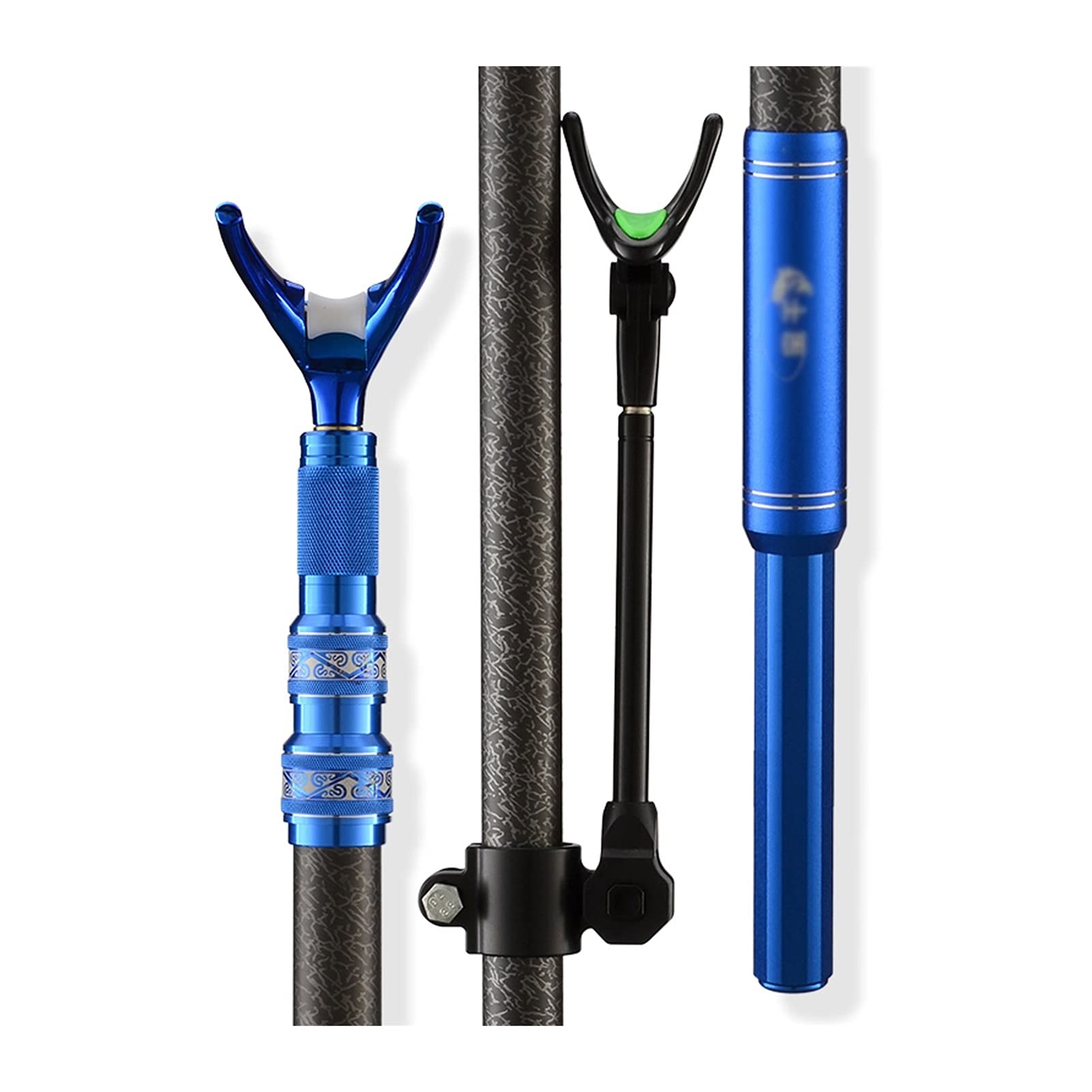 Adjustable Extending Fishing Rod Rack Stand - Detachable Pole Holder for Bank Fishing, 2.4m Blue Fishing Gear Accessory - Perfect for Shore Fishing, Boat Fishing & Outdoor Storage