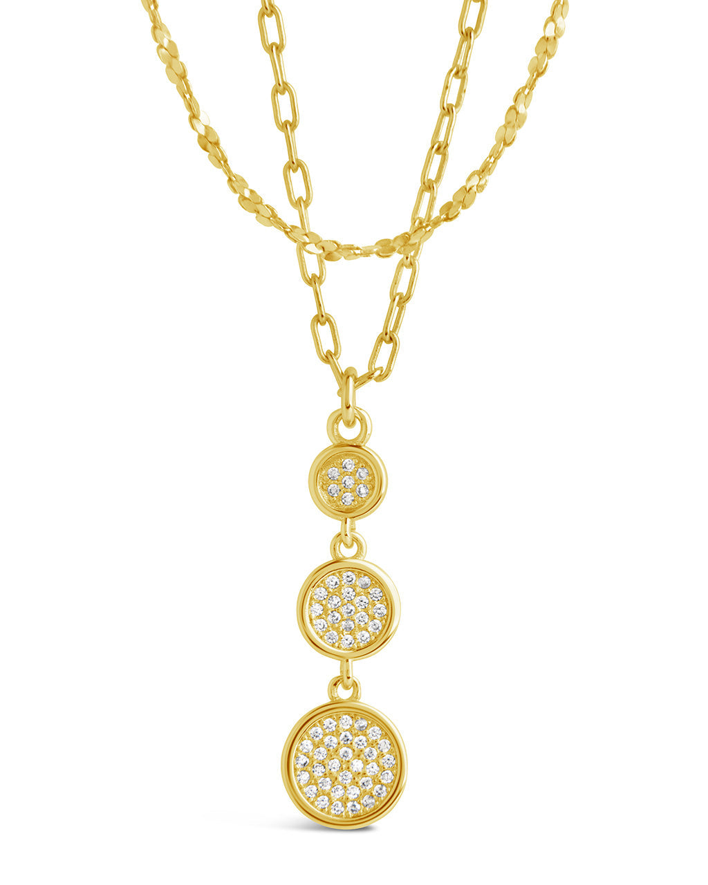 Amy CZ Pendant & Layered Chain Necklace - Elegant Cubic Zirconia Layering Necklace for Women, Perfect for Date Night, Party & Everyday Wear