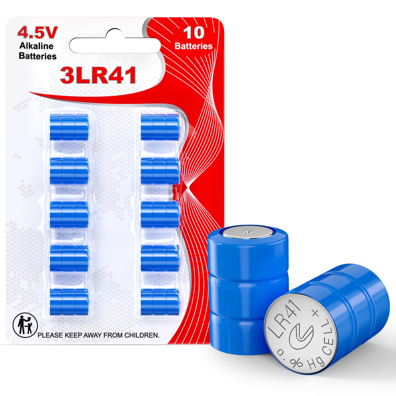 3LR41 Button Batteries 10 Pack - 4.5V Replacement for 3xAG3, 3x392, 3xL736, 3x384, L736F - Perfect for Bore Sights, Toys, Digital Cameras & LED Flashlights - Long-Lasting Power for Hunting Gear, Kids Toys & Photography Equipment