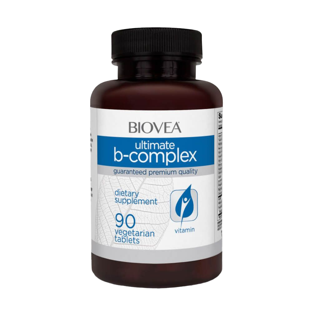 Biovea Ultimate B Complex 500mg - 90 Tablets for Energy, Metabolism & Stress Support - High Potency Vitamin B Supplement for Adults - Daily Wellness & Immune System Boost