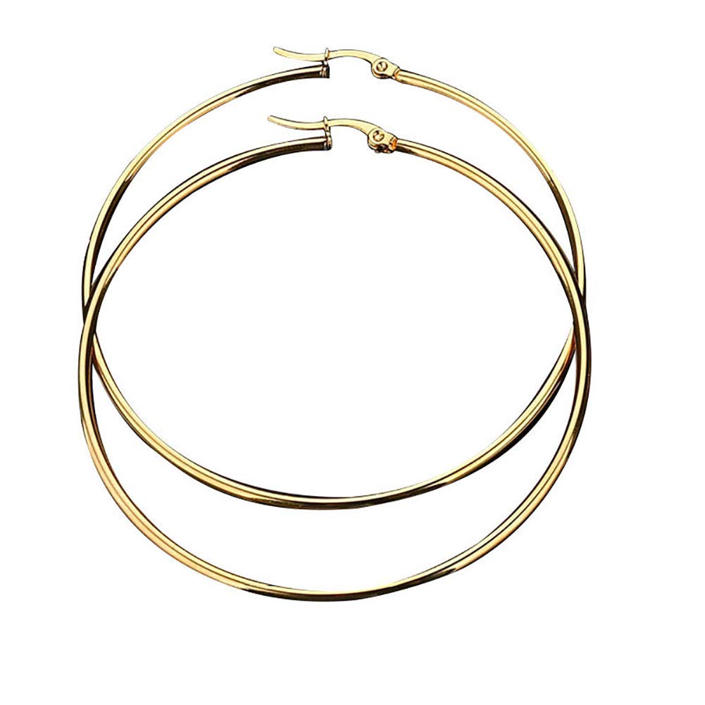 Stylish Big Circle Hoop Earrings for Women - Stainless Steel Fashion Jewelry for Party, Club & Night Out | Trendy Accessories for Everyday Wear