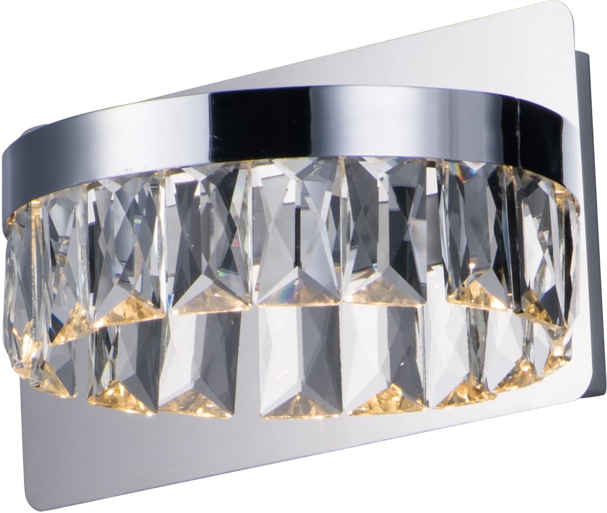 10W Icycle LED Wall Sconce Light Fixture - Polished Chrome Finish - Modern Indoor/Outdoor Lighting for Hallway, Bedroom, Patio & Porch