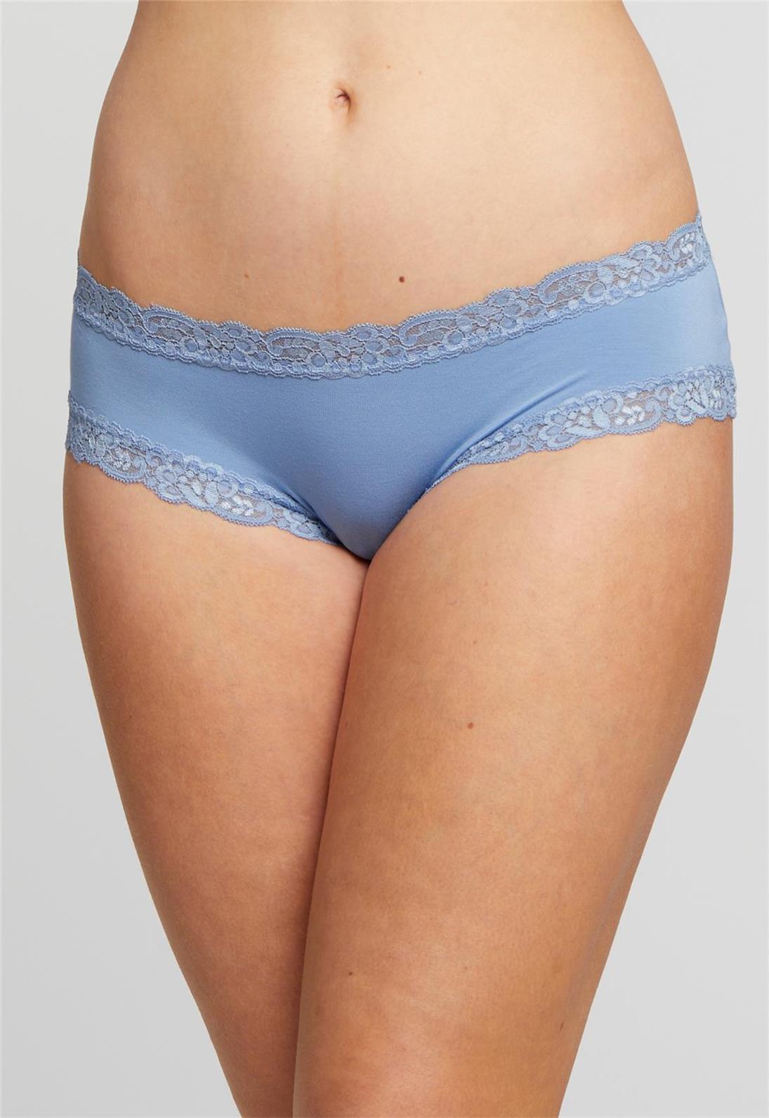 Fleurt Iconic Boyshort Underwear for Women - Soft Cotton Hampton Blue Panties - Comfortable Everyday Wear for Lounge, Sleep & Yoga