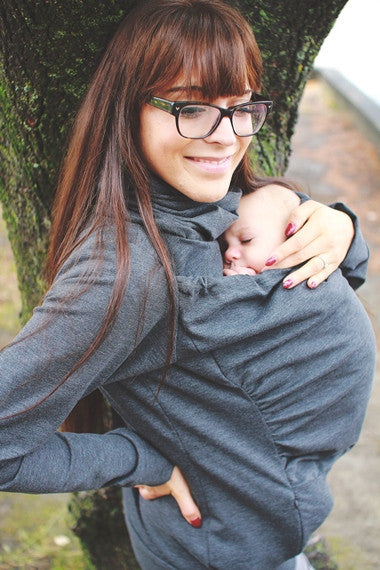 Kangaroo Babywearing Sweater for Moms - Soft & Stretchy Belly Band Wrap for Newborns - Perfect for Nursing, Bonding & Hands-Free Parenting