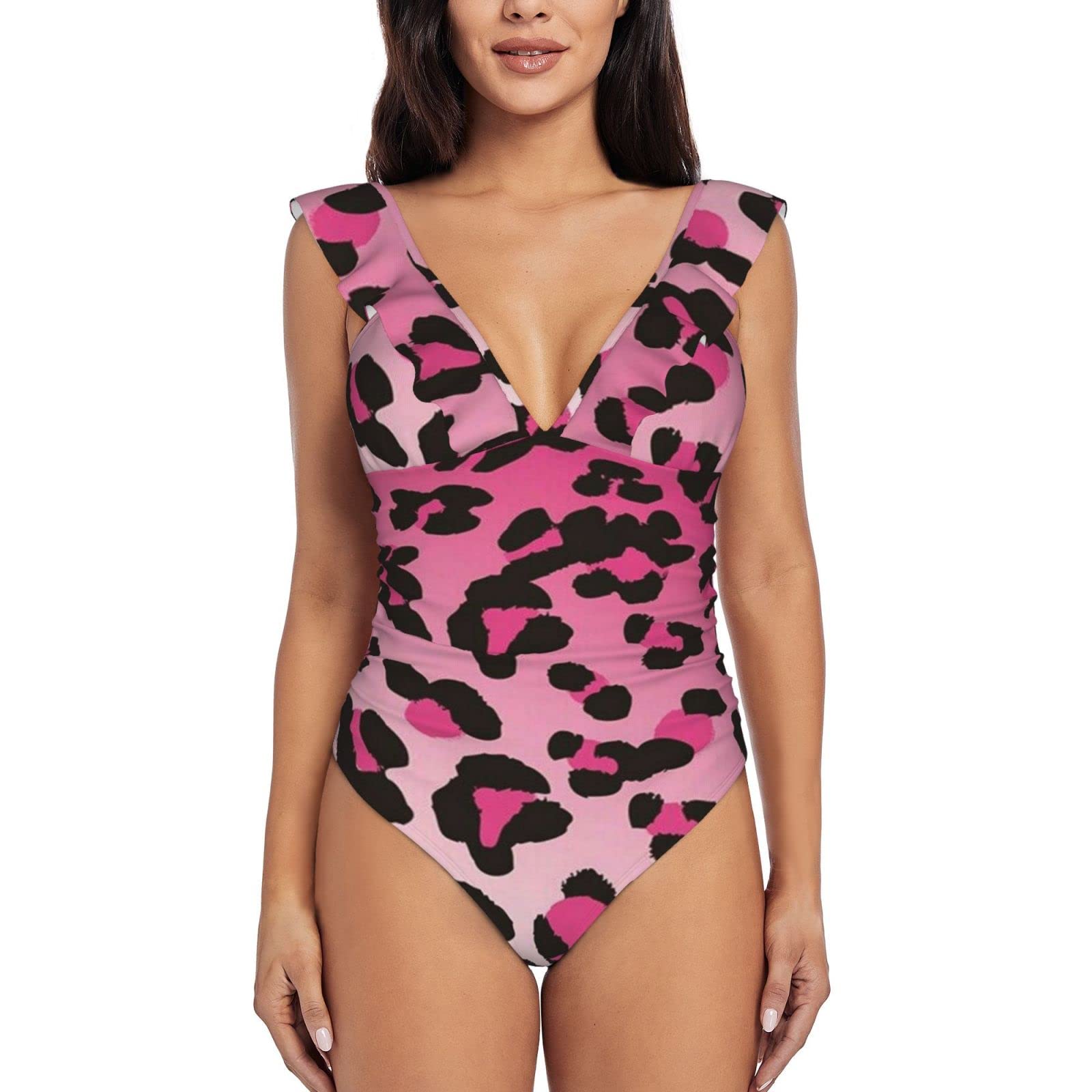 Aiyoolee Women's Cheeky One Piece Swimsuit - Athletic Training Swimwear with Ruffles for Pool, Beach & Water Sports | High Waisted Bathing Suit for Swimming, Surfing & Gym Workouts