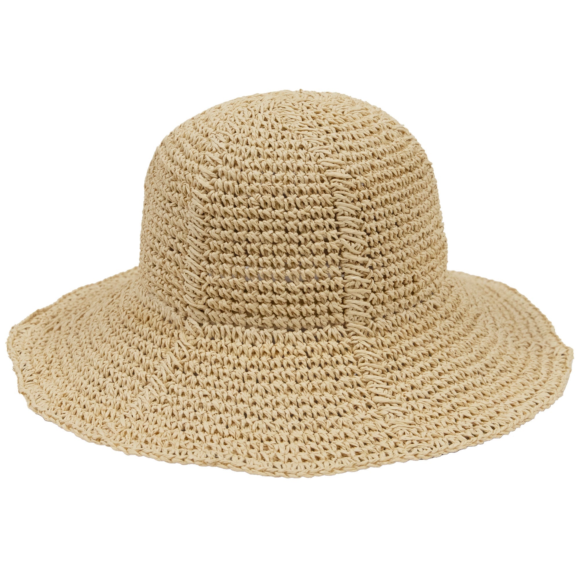 Women's Floppy Bucket Hat - Breathable Paper Crochet Sun Hat for Beach, Summer & Outdoor Activities