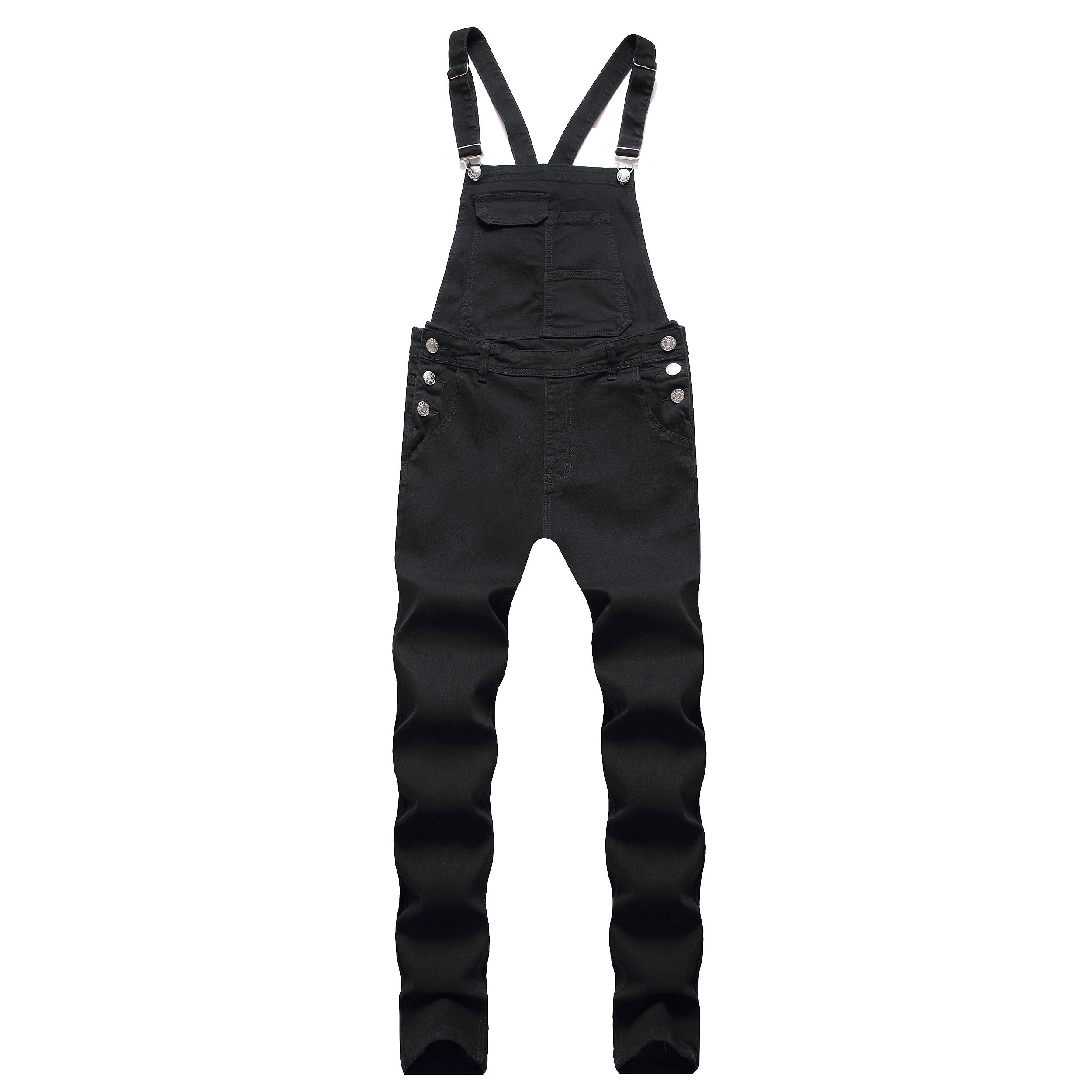 Men's Denim Overalls Shorts - Adjustable Strap Summer Jumpsuit with Button Pockets | Relaxed Fit Romper for Casual Wear, Outdoor Activities & Music Festivals