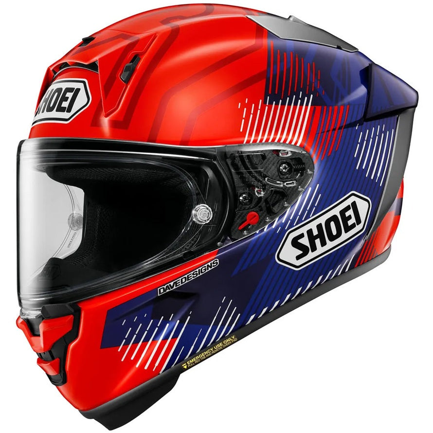 Shoei X Fifteen Marquez 8 Motorcycle Helmet - Lightweight, DOT & ECE Certified for Racing & Street Riding - Perfect for Track Days, Commuting & Adventure Tours