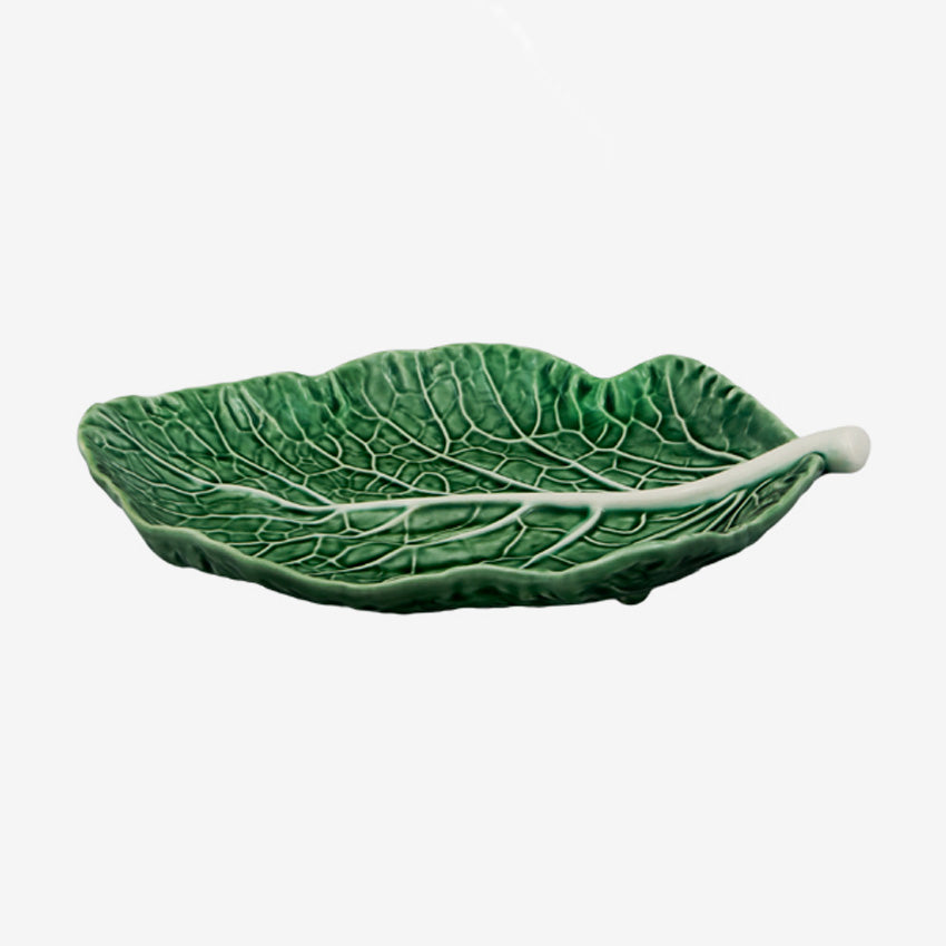 Bordallo Pinheiro Handmade Ceramic Cabbage Leaf Plate - Elegant Dinnerware for Home Decor & Special Occasions - Perfect for Serving Appetizers, Salads, and Displaying as Decorative Art