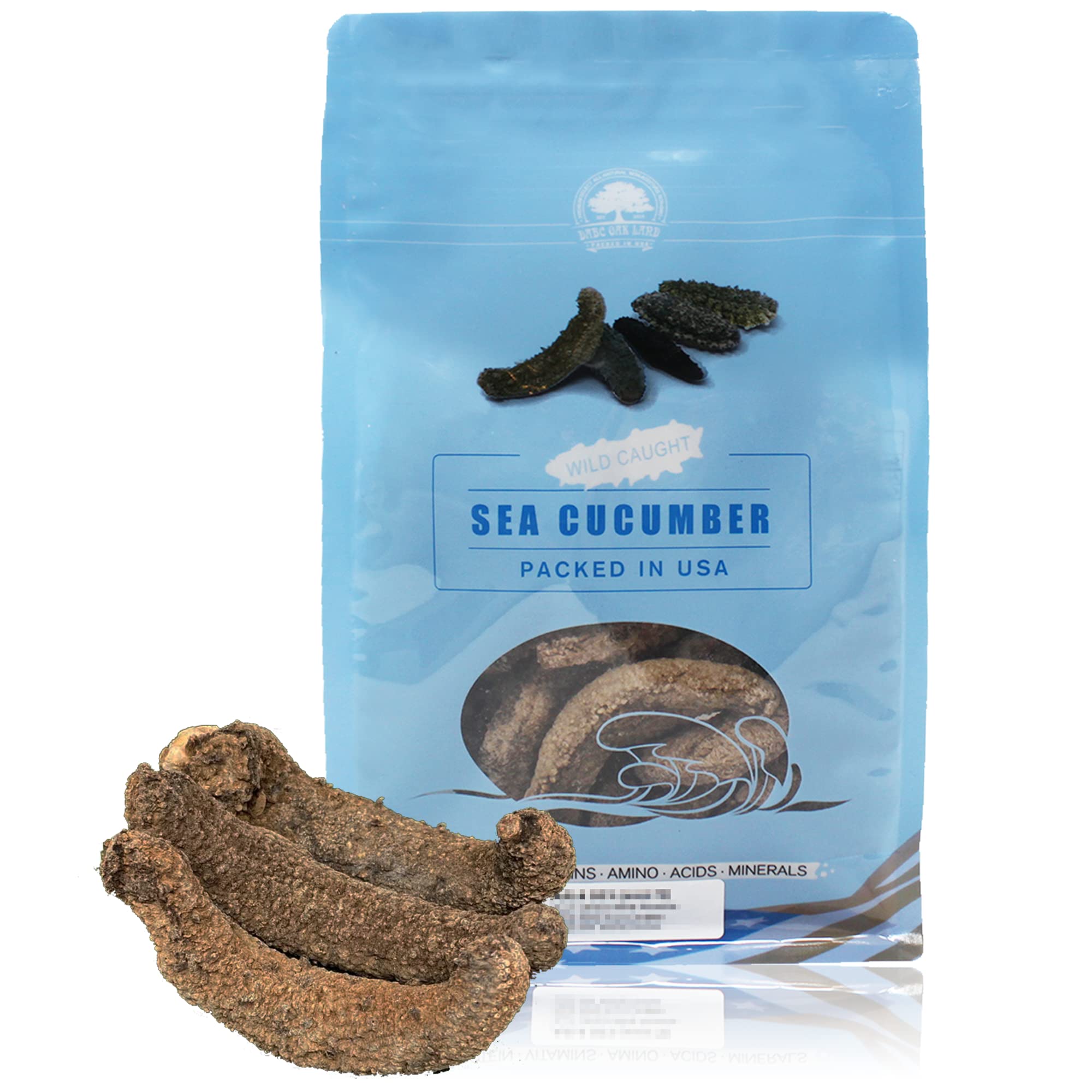 Premium Wild Alaska Red Sea Cucumber - Dried & Nutrient-Rich (8oz Bag) | Gourmet Seafood Delicacy for Soups, Stews & Chinese Banquet Dishes