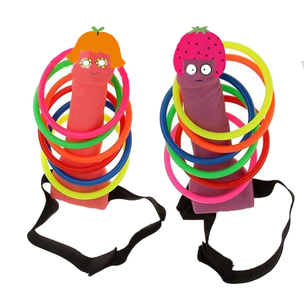 ICRPSTU Bachelorette Party Games Set - 2 Pack Hen Party Ring Toss & Bridal Shower Favors for Girls Night Out, Fun Novelty Toys for Wedding Celebrations - Perfect for Bachelorette Parties, Bridal Showers & Girls Night Games