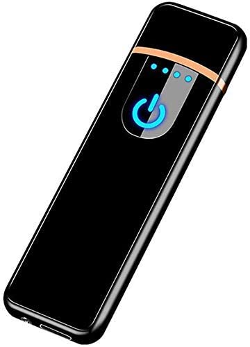 GROFL Smart Fingerprint Sensor Lighter - USB Rechargeable Windproof Gas Lighter with LED Light, Portable & Compact Design for Outdoor Camping, Hiking, BBQ, and Everyday Use