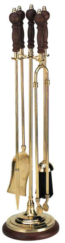 Eldgaffelset Brass Fireplace Set - Premium Quality Fireplace Tools for Home & Outdoor Use - Perfect for Fire Pits, Camping & Cozy Nights