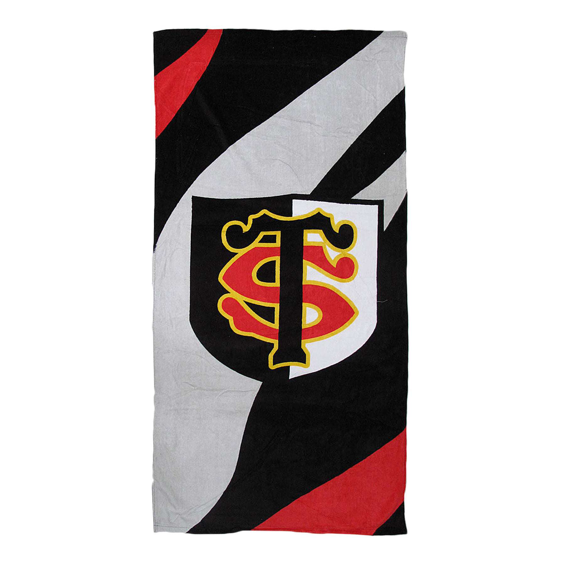 100% Cotton Velour Beach Towel with T S Logo - Soft Absorbent Quick-Dry Bath Towel for Pool, Beach, Gym & Travel - Large Size 40x70 Inches