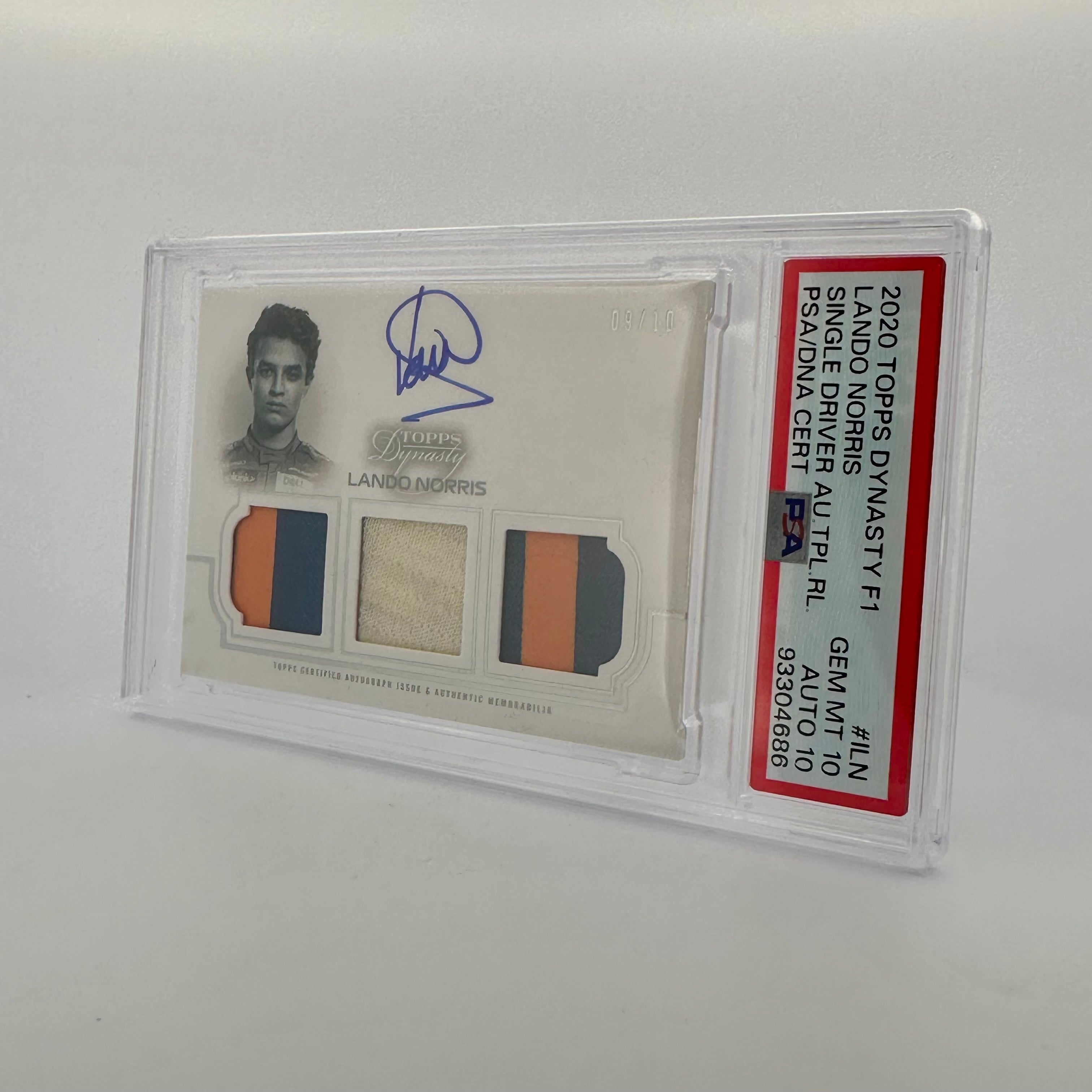 PSA 10/10 & 9/10 Lando Norris 2020 Dynasty #TRA ILN Patch Auto Rookie Card - Perfect for F1 Collectors, Racing Memorabilia Fans, and Sports Card Investors