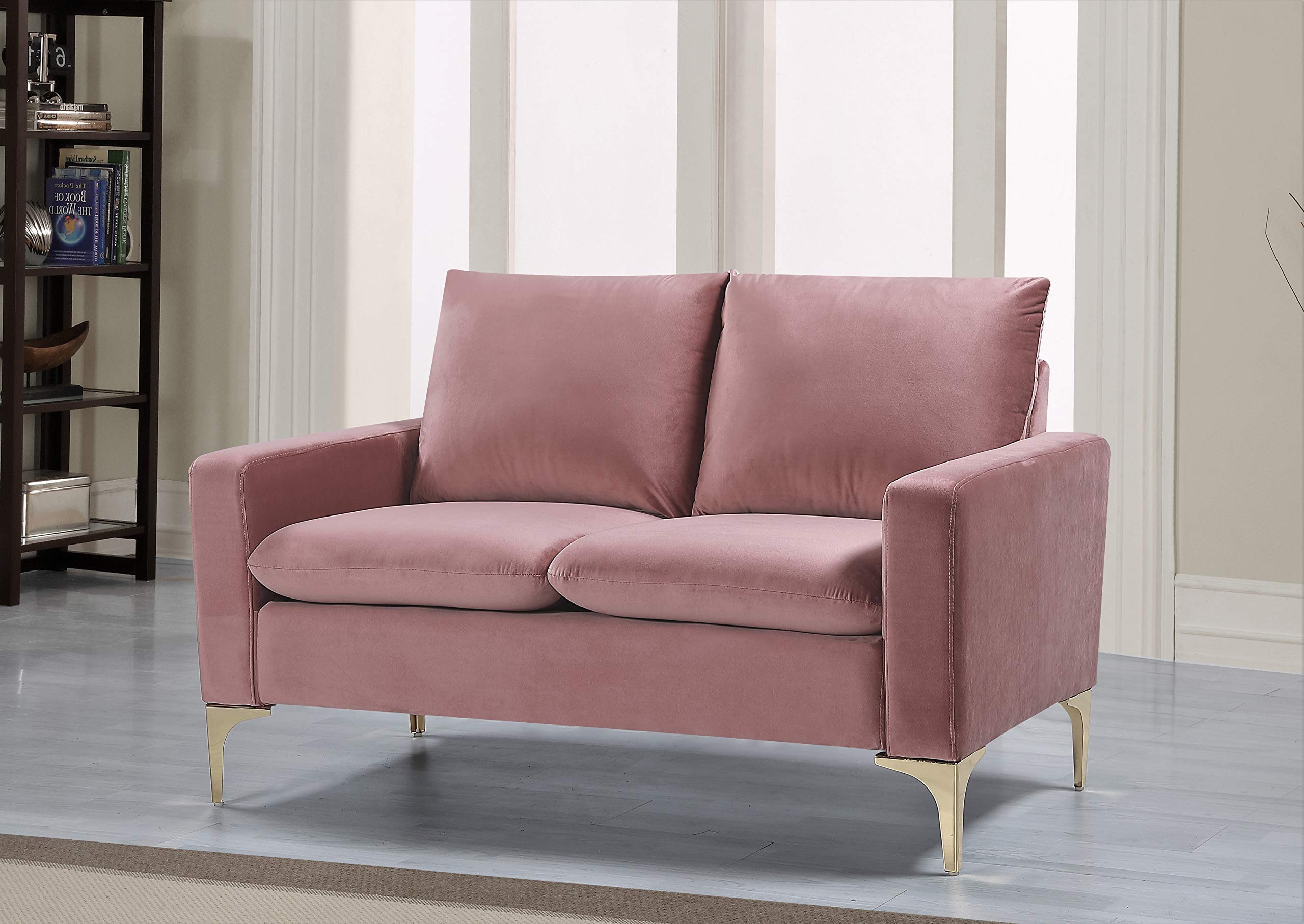 Carrie Ultra Modern Velvet Upholstered Tufted Loveseat Sofa - 54.72