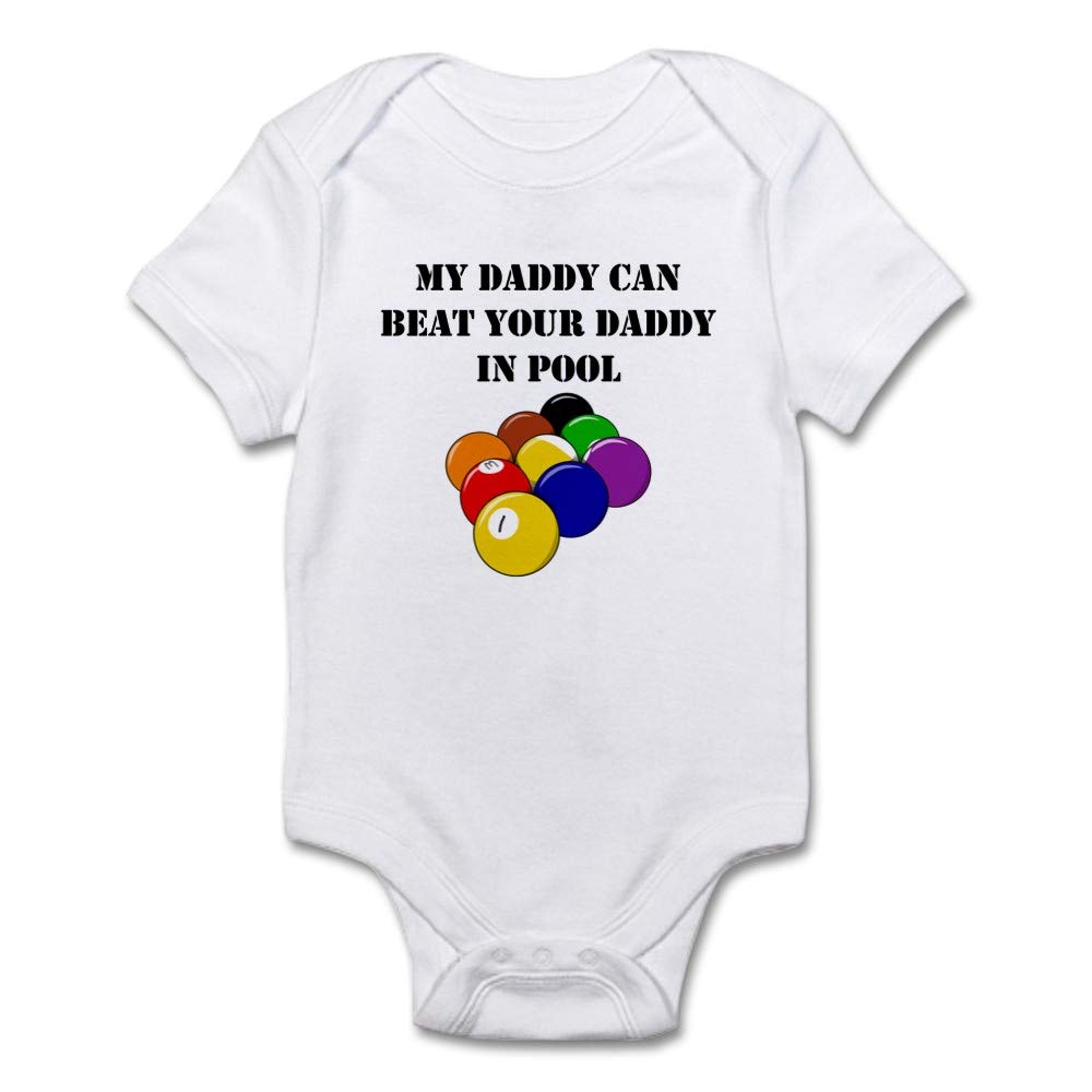My Daddy Can Beat Your Daddy in Pool Baby Bodysuit - Funny Infant Onesie for Pool Lovers - Perfect Gift for New Dads & Family Pool Parties