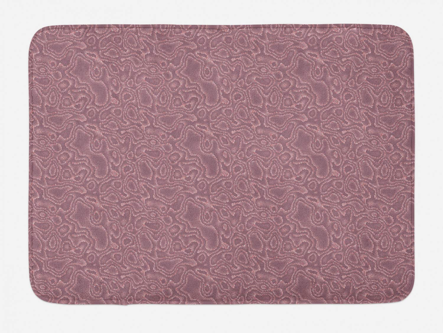 Ambesonne Snakeskin Print Bath Mat - Soft Plush Non-Slip Bathroom Rug in Mauve Taupe & Pale Rose | Wild Animal Skin Design for Modern Home Decor | Perfect for Bathroom, Vanity, Spa & Guest Room