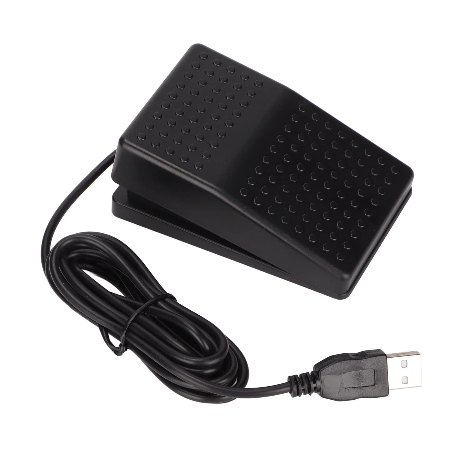 Programmable USB Foot Pedal Switch - Single Key HID Mechanical Keyboard Action Pedal with 2m Cable | High Sensitivity Customizable Foot Control for Gaming, Transcription, Video Editing & Office Work