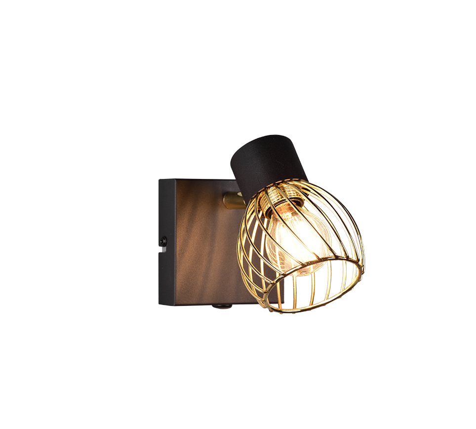 Ardon Black & Gold Wall and Ceiling Spotlight - Modern LED Recessed Lighting for Home, Office, and Retail Spaces