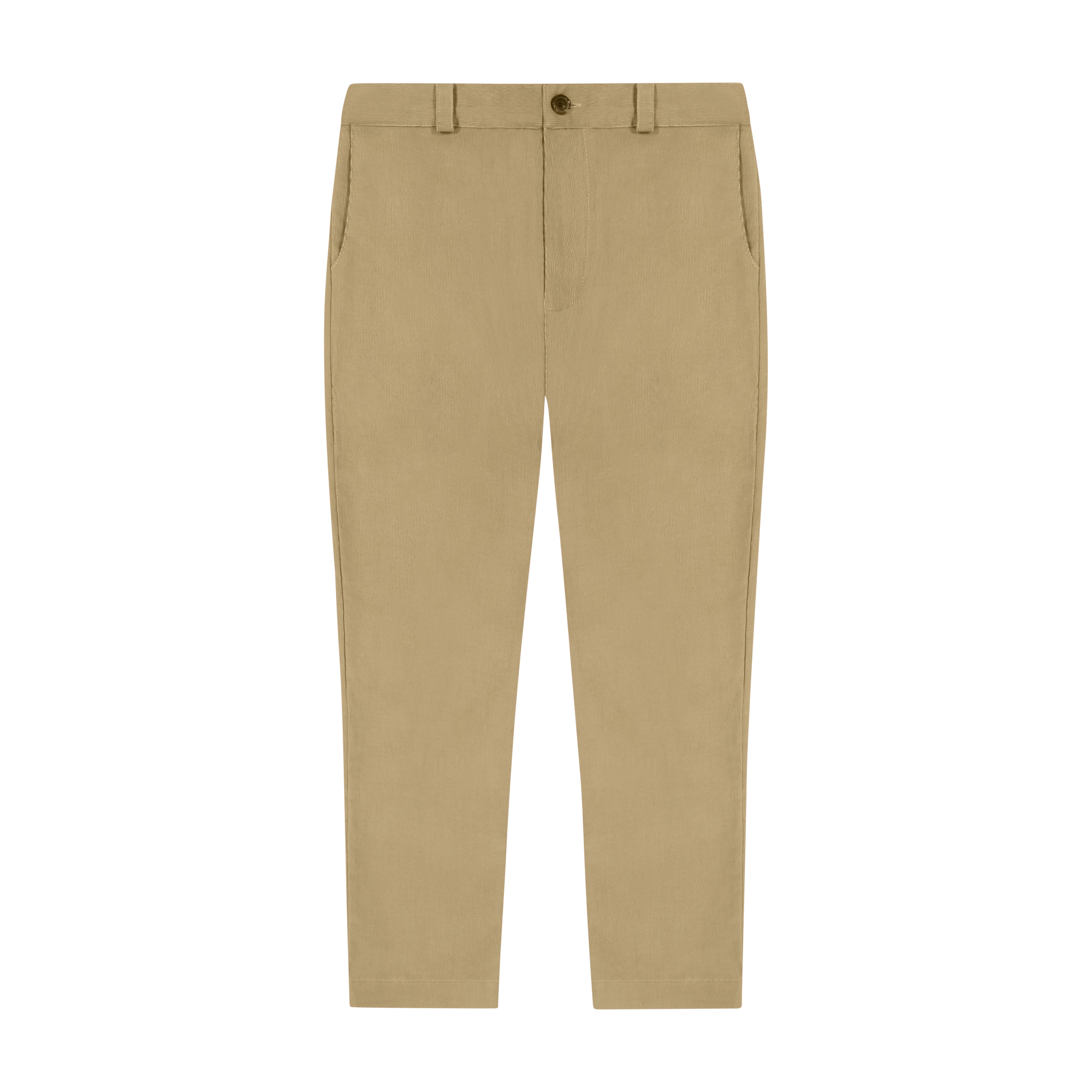 Alex Boys Flat Front Corduroy Pants in Khaki - Comfortable and Stylish for School, Playdates, and Casual Outings
