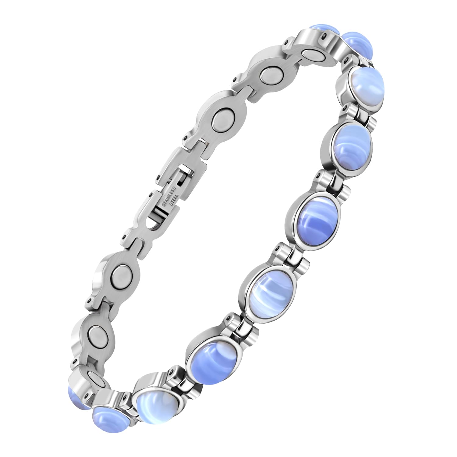 JEROOT Magnetic Bracelets for Women - 3500 Gauss Stainless Steel Adjustable Bracelet with Sizing Tool | Elegant Jewelry Gift for Pain Relief & Wellness | Perfect for Daily Wear, Work & Special Occasions