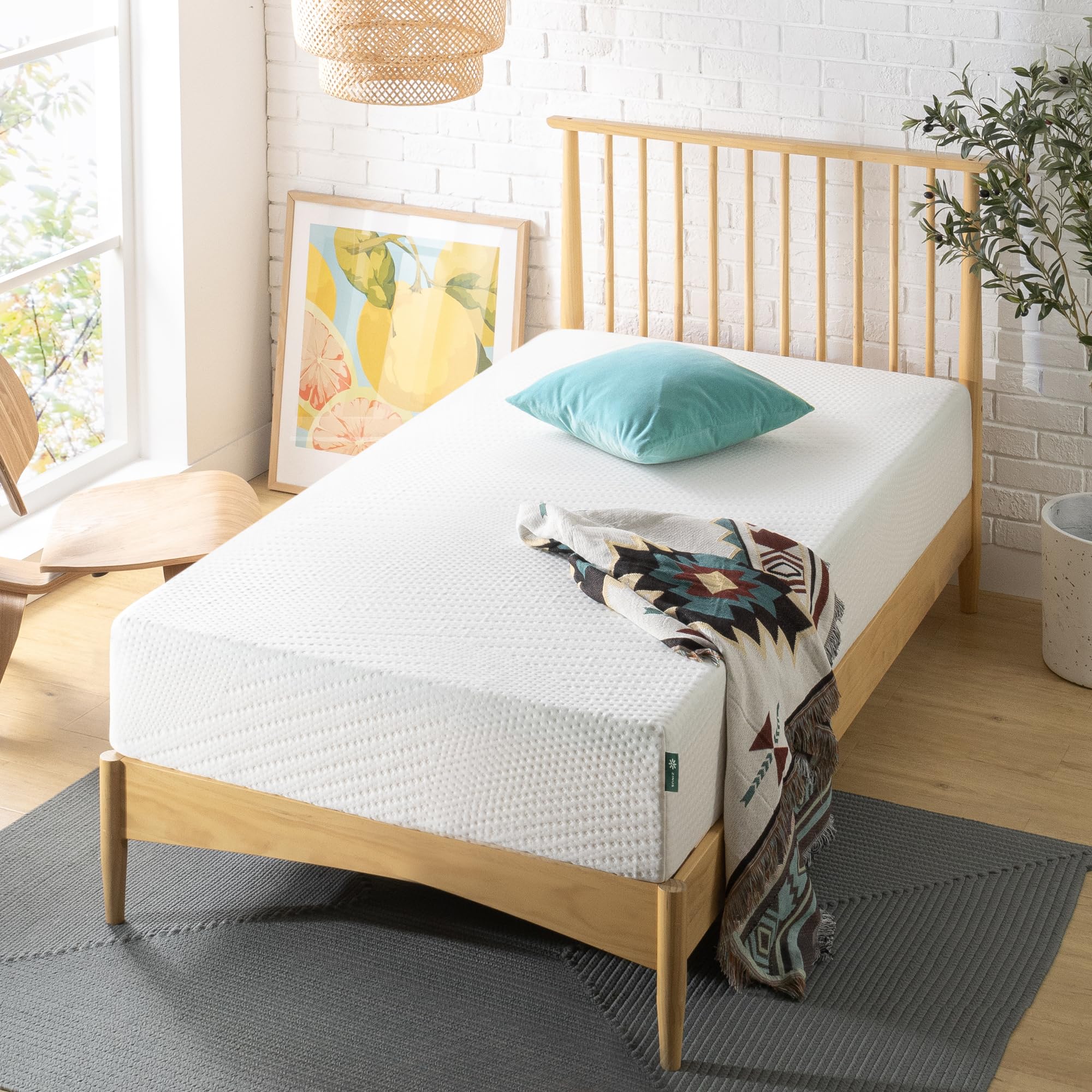 ZINUS 10 Inch Green Tea Infused Memory Foam Mattress - Twin Size, CertiPUR-US Certified, Bed in a Box for Easy Setup | Perfect for Guest Rooms, Dorms & Small Spaces