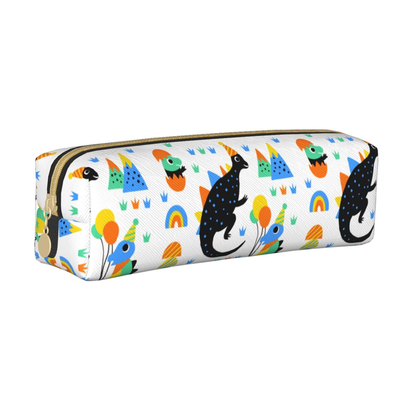 Premium Leather Pencil Case with Zipper - Stylish Makeup & Cosmetic Pouch for School, University, Office - Unisex Design for Men, Women & Kids - Perfect for Daily Use, Travel & Gift Giving