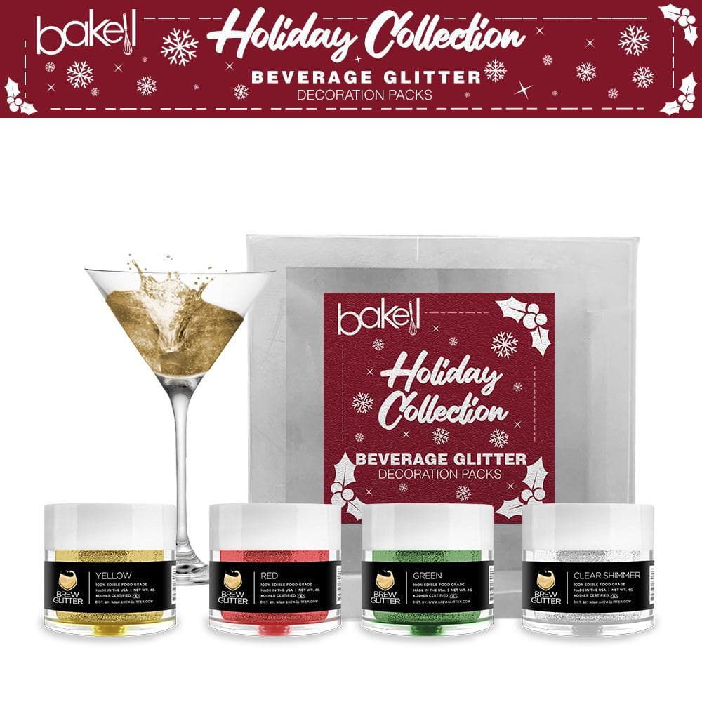 Christmas Glitter Brew Combo Pack B (4 PC Set) - DIY Holiday Slime & Craft Kit for Kids, Party Favors & Festive Decorations