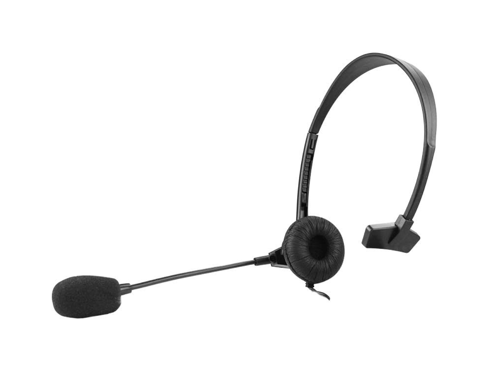 Professional 2.5mm Telephone Headset with Boom Mic for Office Landline Phones - Compatible with Panasonic, Business Call Centers & Cordless Phones - Ideal for Conference Calls & Customer Service (Black, Not for Smartphone/Computer) - Perfect for Call Centers, Remote Work & Business Communications
