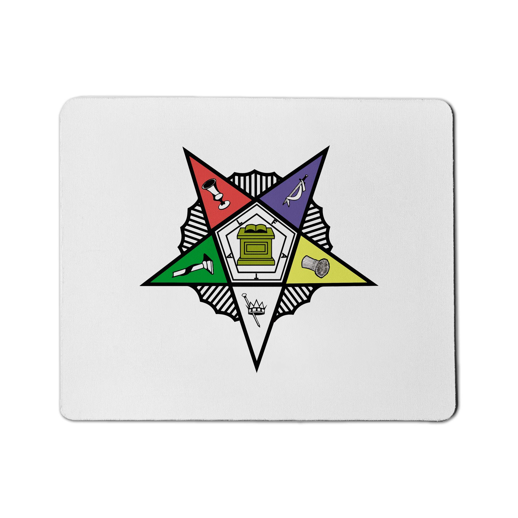 Order of The Eastern Star Masonic Mouse Pad - Non-Slip Rubber Base, Perfect for Lodge Meetings, Office & Gaming Desks