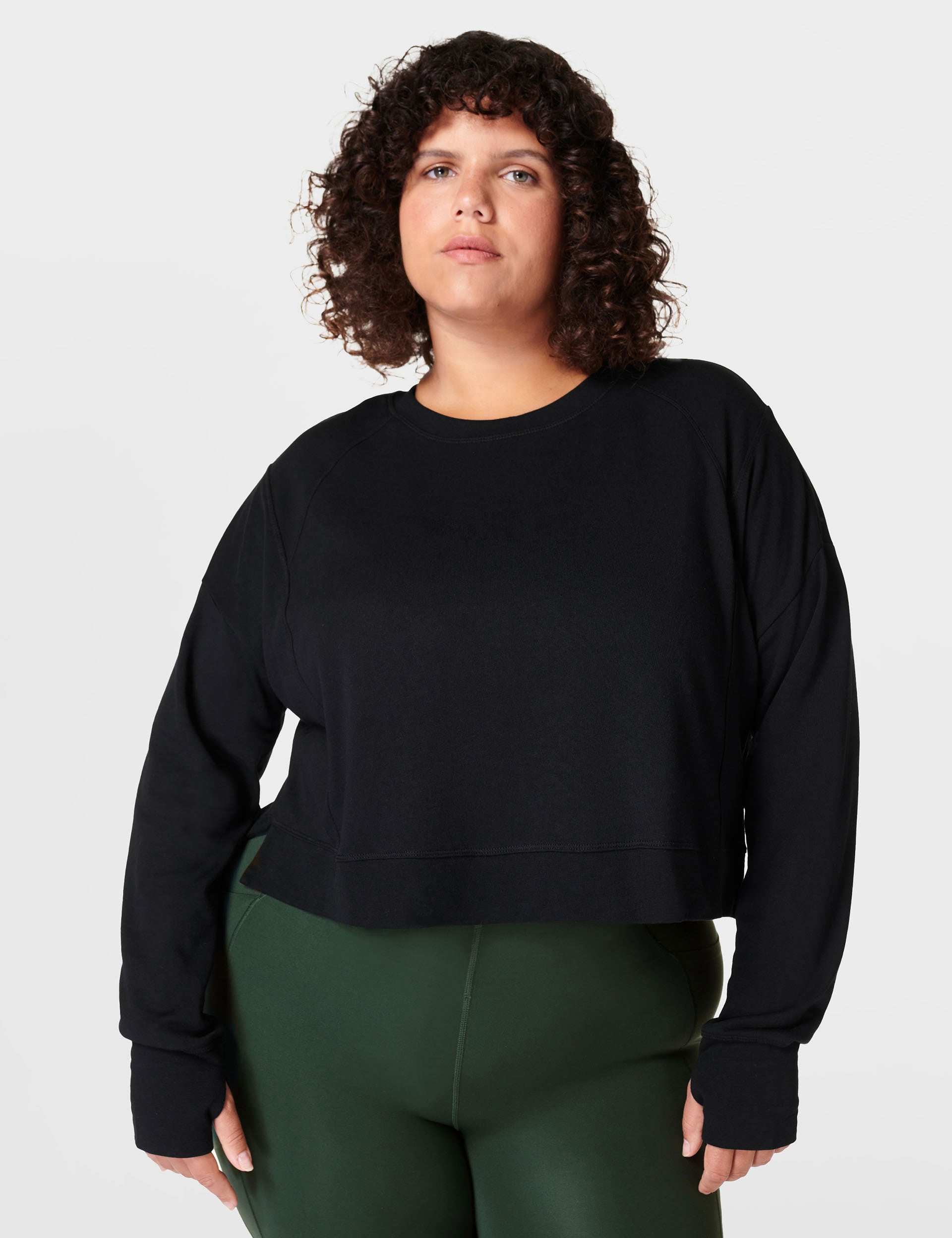 After Class Crop Sweatshirt - Black | Women's Casual Pullover Hoodie for School, Gym & Streetwear Fashion