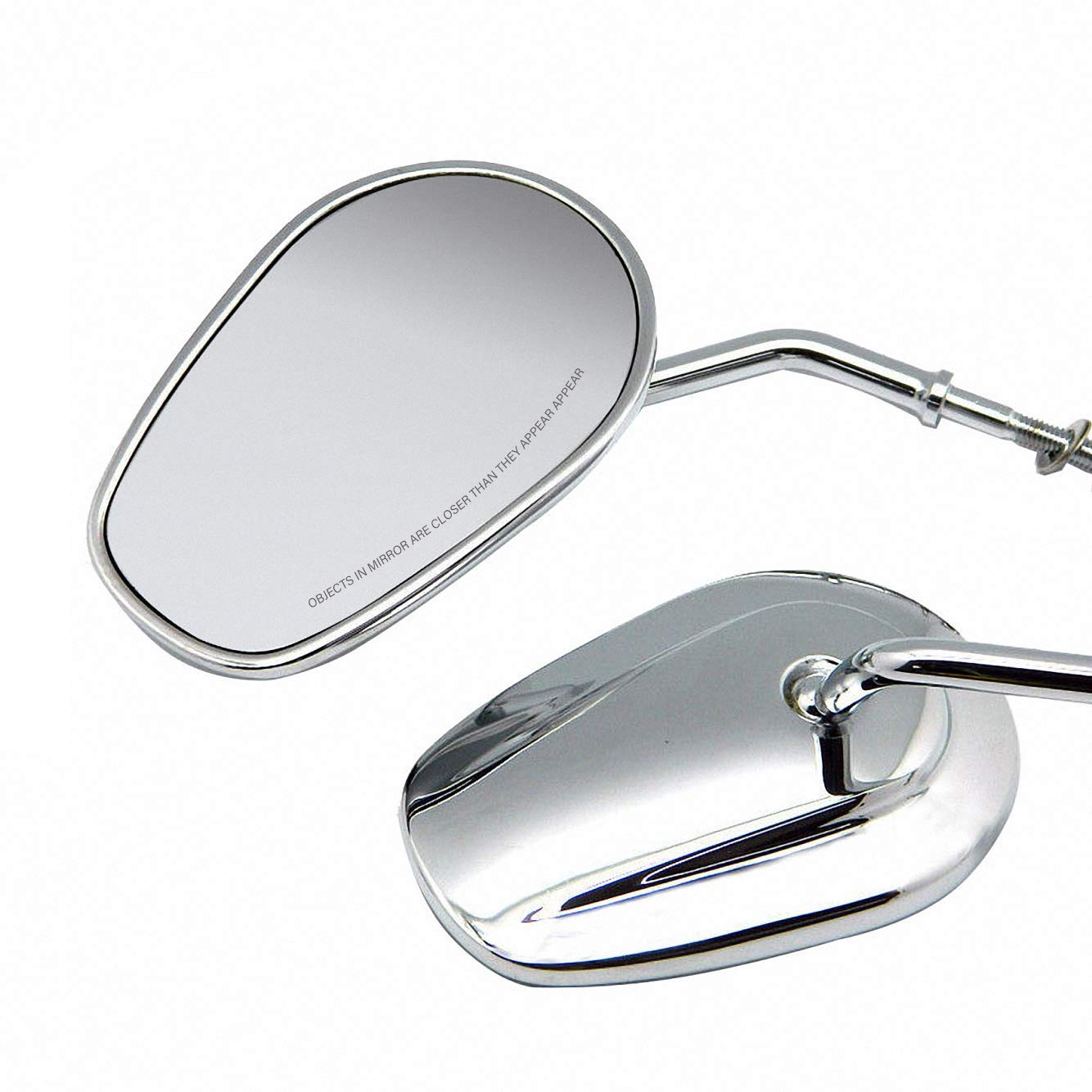 Chrome CNC Long Stem Custom Mirrors for 1987 Harley-Davidson Low Rider Sport FXRS-SP - Perfect for Cruiser Motorcycle Upgrades & Road Safety