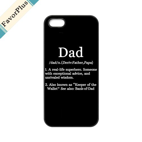 Funny Custom iPhone 8 Plus Case - 'Dad Definition' Personalized Black Cover for Apple iPhone 8 Plus | Perfect Gift for Father's Day, Birthday & Everyday Use
