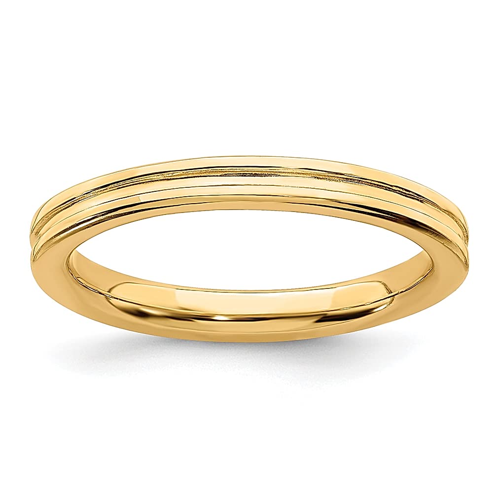 925 Silver Gold Plated Stackable Ring for Women - Elegant Jewelry Gift for Her - Perfect for Daily Wear & Special Occasions