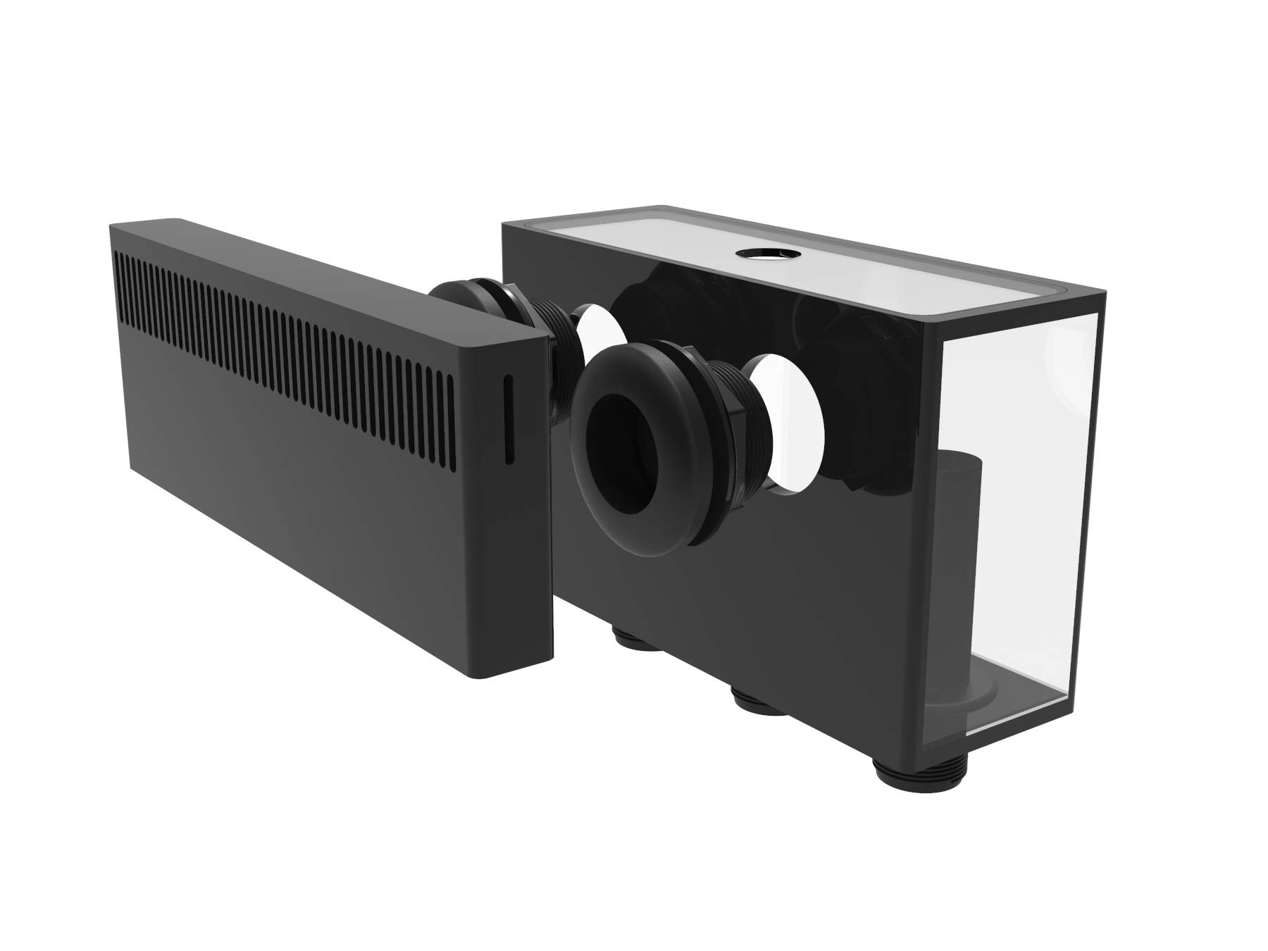 Low Profile External Overflow Box for Aquariums - 1200 GPH High Flow Rate - Silent Water Transfer System for Reef Tanks & Saltwater Fish Tanks - Perfect for Sump Filtration Setup