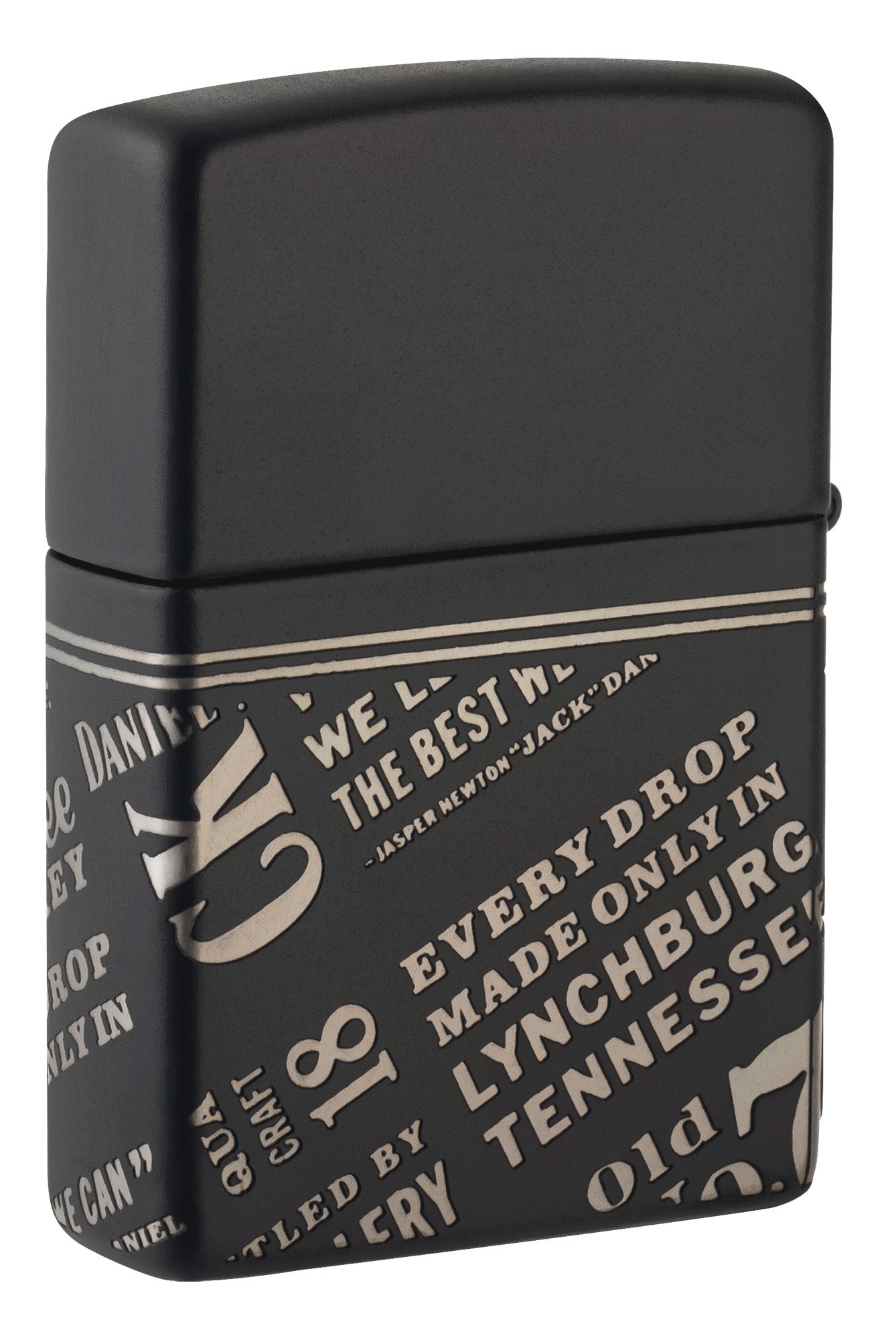 Jack Daniels Every Drop Design Laser 360 Regular Media Chrome Black Matte - Premium Whiskey Glass Set for Home Bar, Parties & Gifts